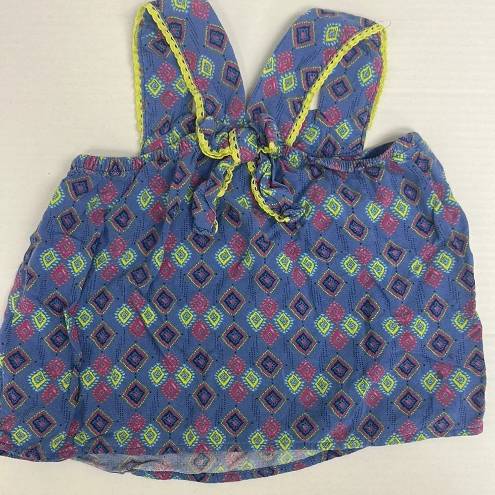Cat & Jack Colorful sleeveless patterned toddler girl tank. Size 4T.